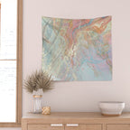 Marble Luxe, Abstract Nature Bohemian Texture, Blush Gold Scandanavian Pastel Neutral Wall Tapestry Gallery Image 2