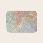 Marble Luxe, Abstract Nature Bohemian Texture, Blush Gold Scandanavian Pastel Neutral Bath Mat Gallery Image 1