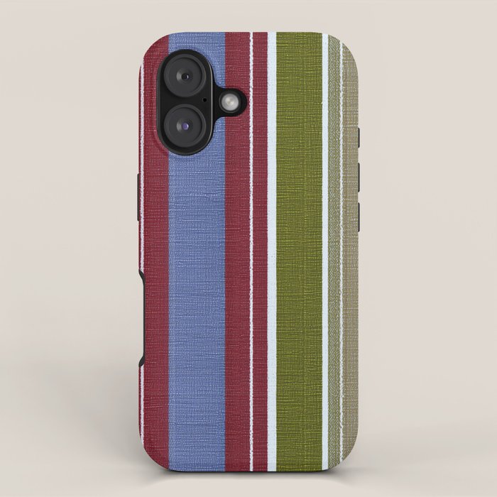 Warm Heritage Stripe Design iPhone Case Gallery Image 1