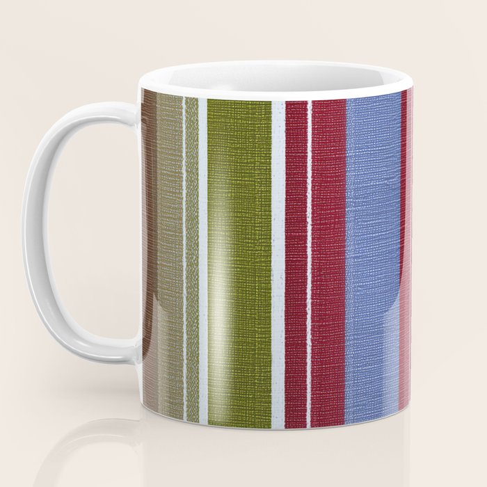 Warm Heritage Stripe Design Coffee Mug Gallery Image 3