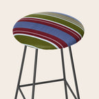 Warm Heritage Stripe Design Stool Gallery Image 2