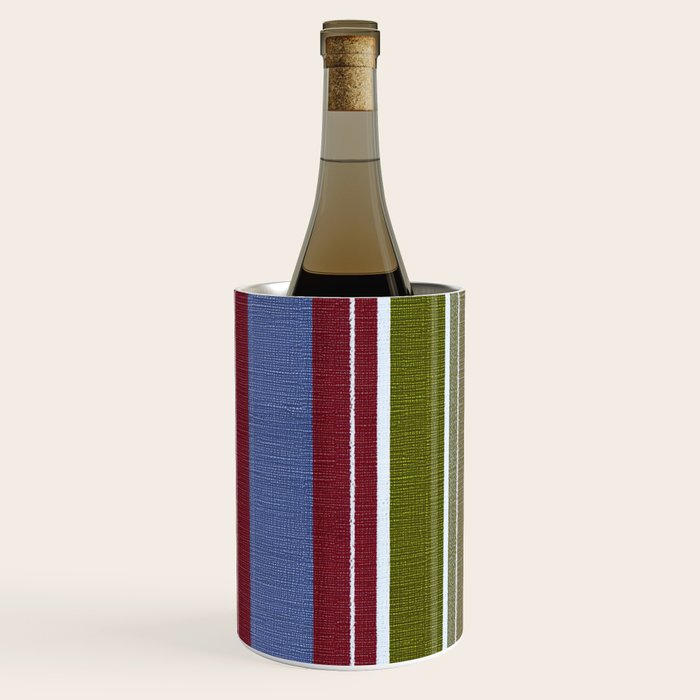 Warm Heritage Stripe Design Wine Chiller Gallery Image 1