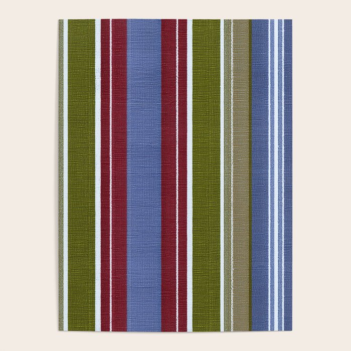 Warm Heritage Stripe Design Poster Gallery Image 4