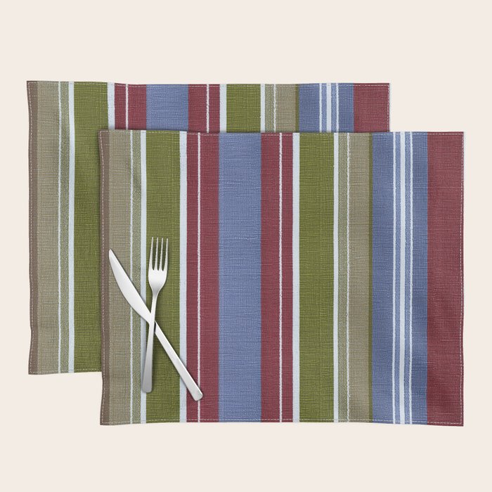 Warm Heritage Stripe Design Placemat Gallery Image 1