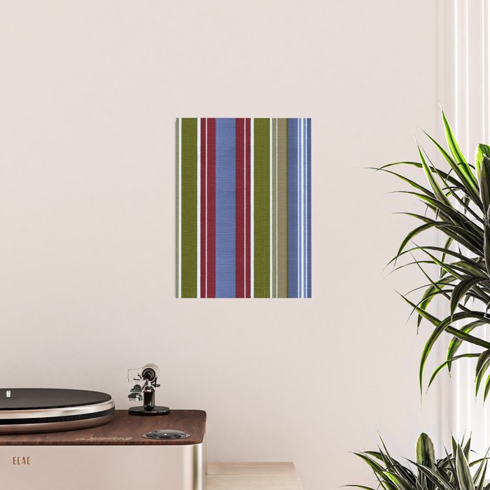 Warm Heritage Stripe Design Poster Gallery Image 2
