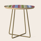 Warm Heritage Stripe Design Side Table Gallery Image 1
