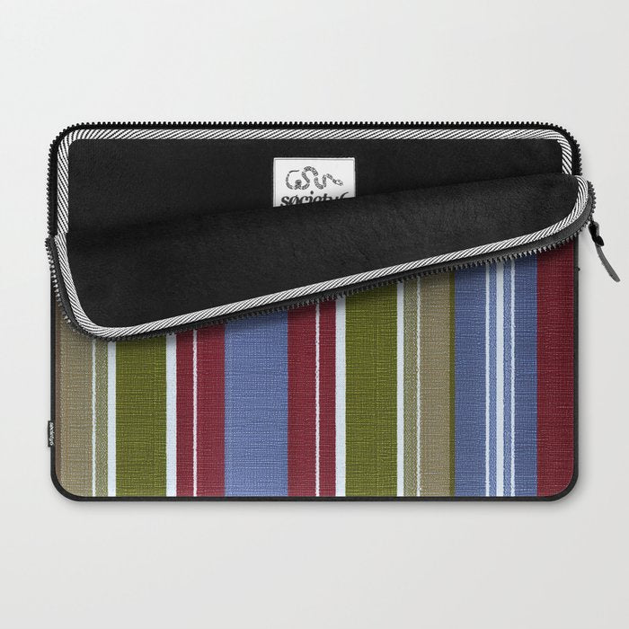 Warm Heritage Stripe Design Laptop Sleeve Gallery Image 2