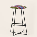 Warm Heritage Stripe Design Stool Gallery Image 1