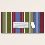 Warm Heritage Stripe Design Desk Mat Gallery Image 1
