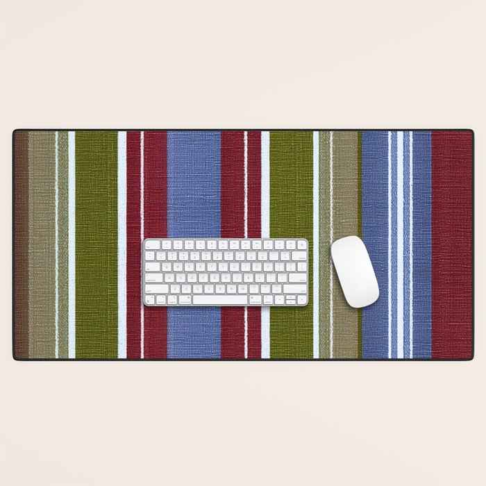 Warm Heritage Stripe Design Desk Mat Gallery Image 1