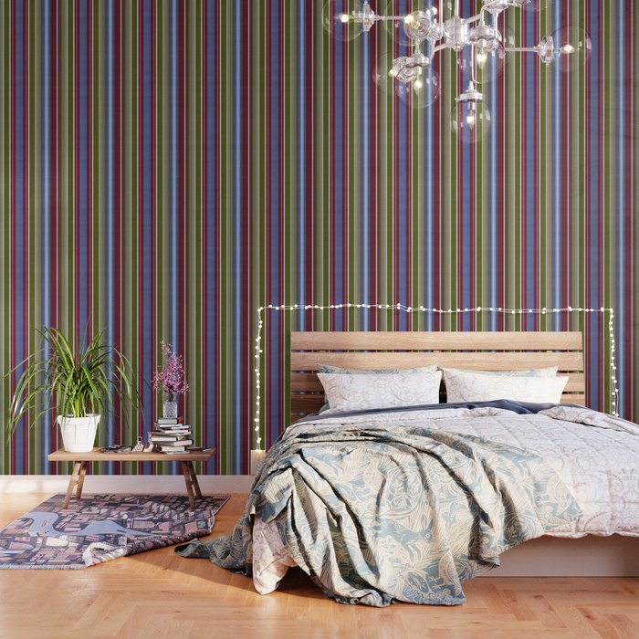 Warm Heritage Stripe Design Wallpaper Gallery Image 1