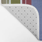 Warm Heritage Stripe Design Bath Mat Gallery Image 2