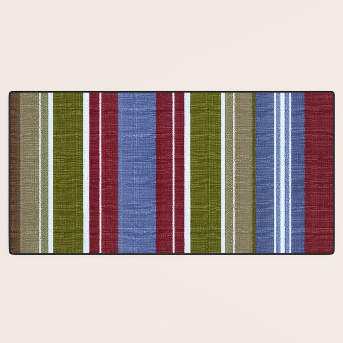 Warm Heritage Stripe Design Desk Mat Gallery Image 3