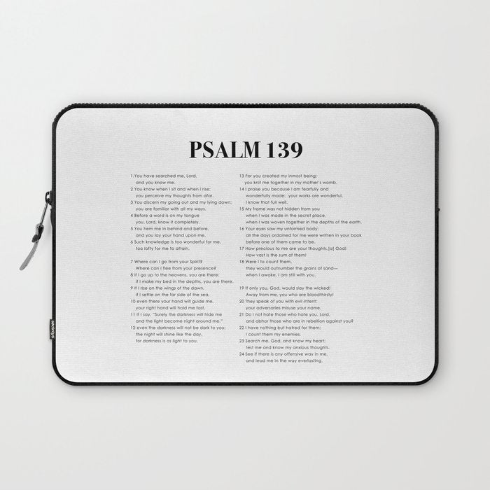 Psalm 139 Laptop Sleeve Gallery Image 1