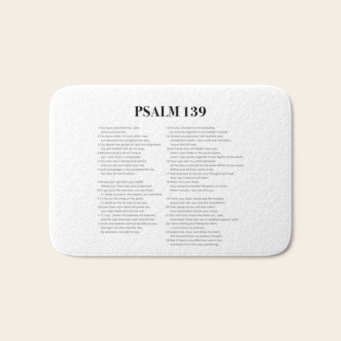 Psalm 139 Bath Mat Gallery Image 1