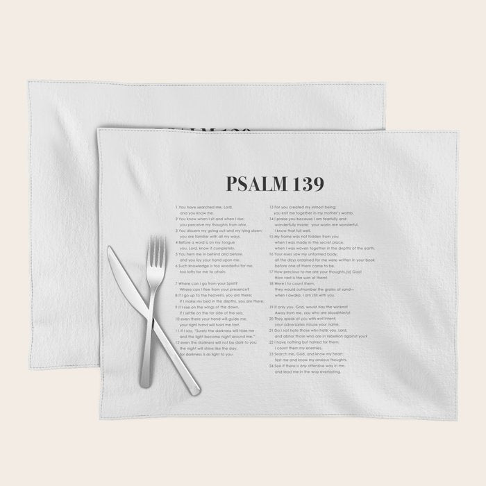 Psalm 139 Placemat Gallery Image 1