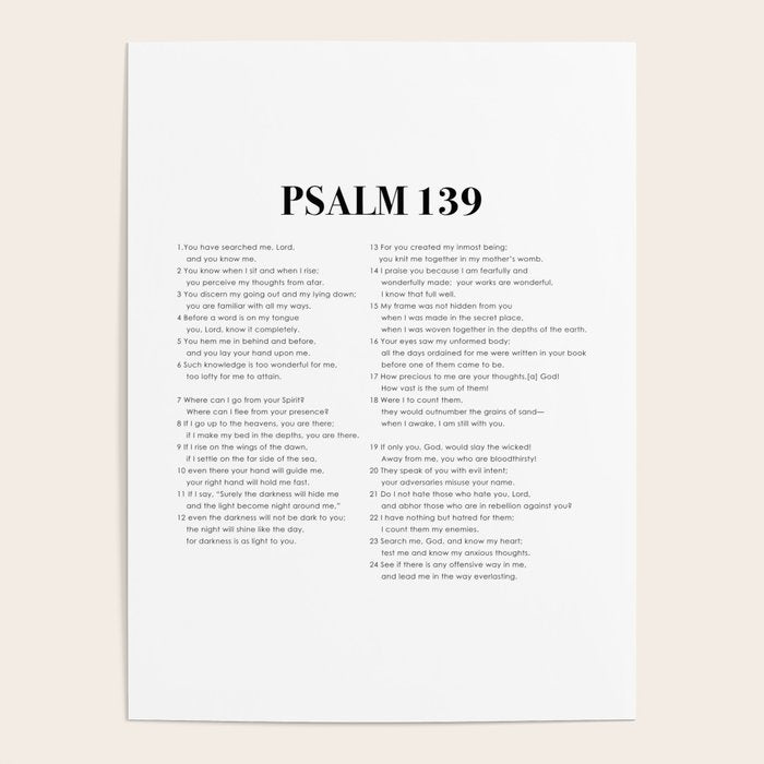 Psalm 139 Poster Gallery Image 4