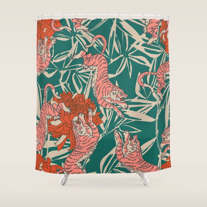 Bengal Kuma Tiger Shower Curtain