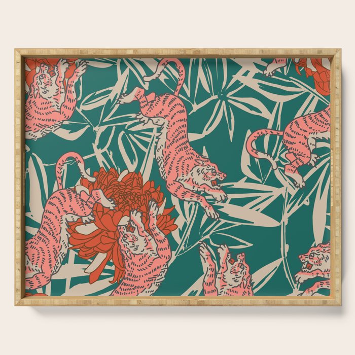BENGAL KUMA TIGER Serving Tray Gallery Image 1