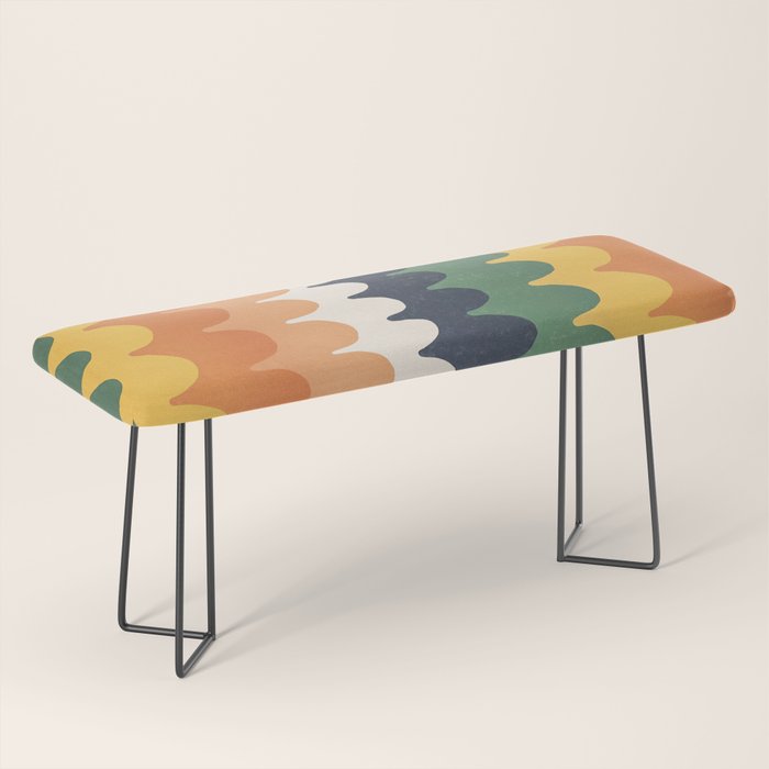 Wavy Doodles Pattern Bench Gallery Image 1