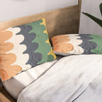 Wavy Doodles Pattern Pillow Sham Gallery Image 2