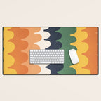 Wavy Doodles Pattern Desk Mat Gallery Image 1