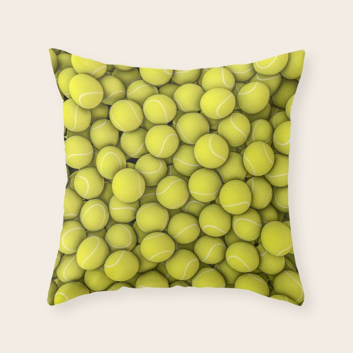 Tennis balls Throw Pillow Gallery Image 1