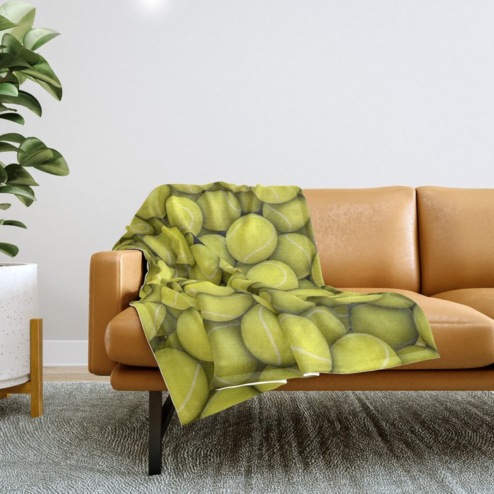 Tennis balls Throw Blanket Gallery Image 1