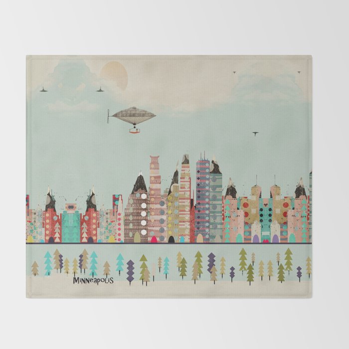 visit minneapolis minnesota Throw Blanket Gallery Image 2