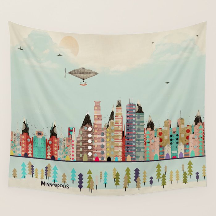 visit minneapolis minnesota Wall Tapestry Gallery Image 4
