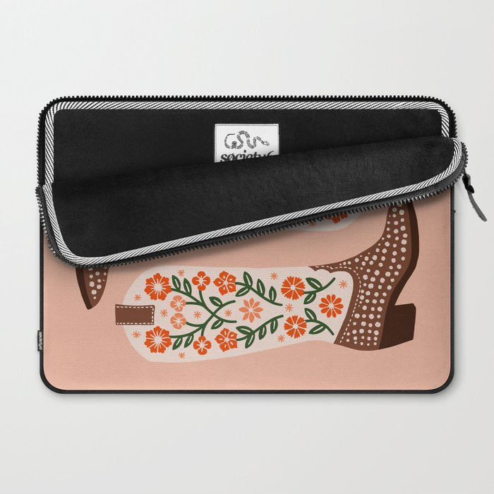 Cowgirl Boots - Orange and Green Laptop Sleeve Gallery Image 2