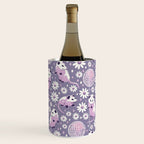 Disco Opossums and Daisies  Retro Pattern Wine Chiller Gallery Image 2
