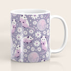 Disco Opossums and Daisies  Retro Pattern Coffee Mug Gallery Image 1