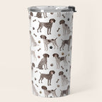 German Shorthaired Pointer Dog Paws and Bones White Travel Mug Gallery Image 2
