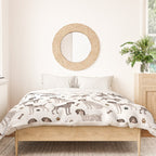 German Shorthaired Pointer Dog Paws and Bones White Duvet Cover Gallery Image 3
