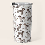 German Shorthaired Pointer Dog Paws and Bones White Travel Mug Gallery Image 3