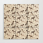 German Shorthaired Pointer Dog Paws and Bones White Wood Wall Art Gallery Image 1