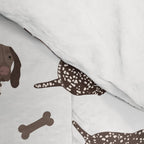 German Shorthaired Pointer Dog Paws and Bones White Comforter Gallery Image 4