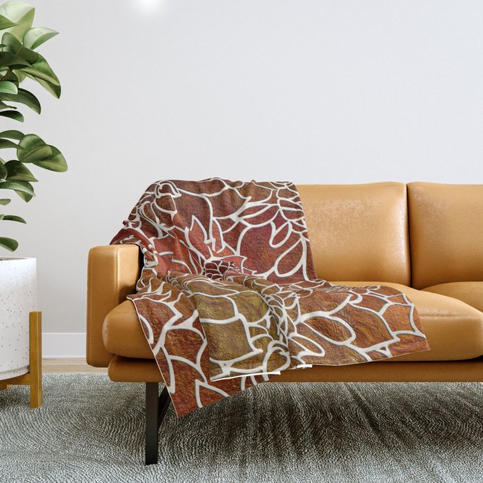 Dahlia Flower Pattern 18 Throw Blanket Gallery Image 1