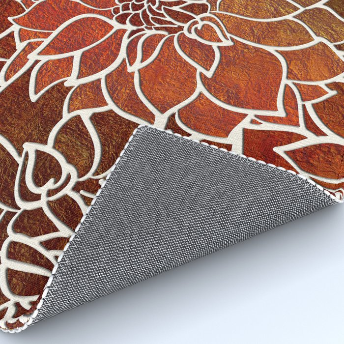 Dahlia Flower Pattern 18 Rug Gallery Image 4