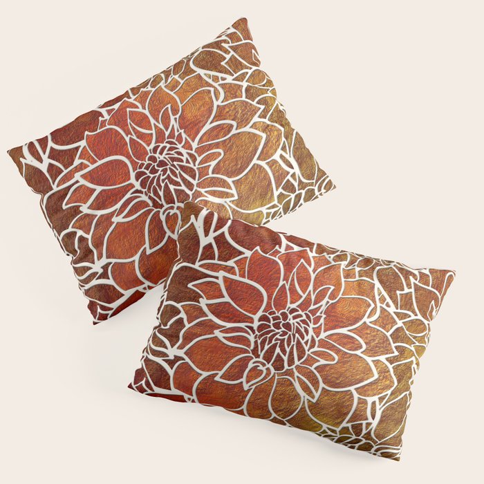 Dahlia Flower Pattern 18 Pillow Sham Gallery Image 1
