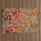 Dahlia Flower Pattern 18 Outdoor Rug Gallery Image 1