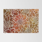 Dahlia Flower Pattern 18 Rug Gallery Image 2