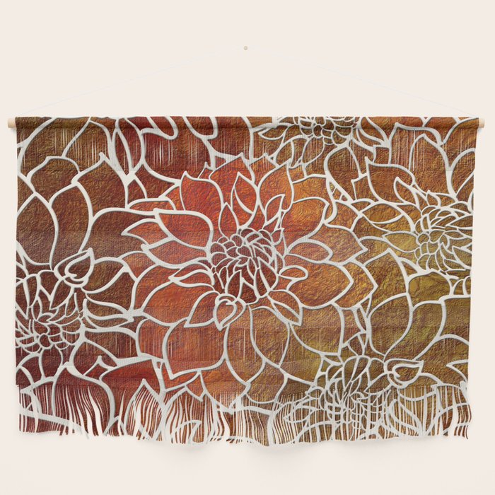 Dahlia Flower Pattern 18 Wall Hanging Gallery Image 1