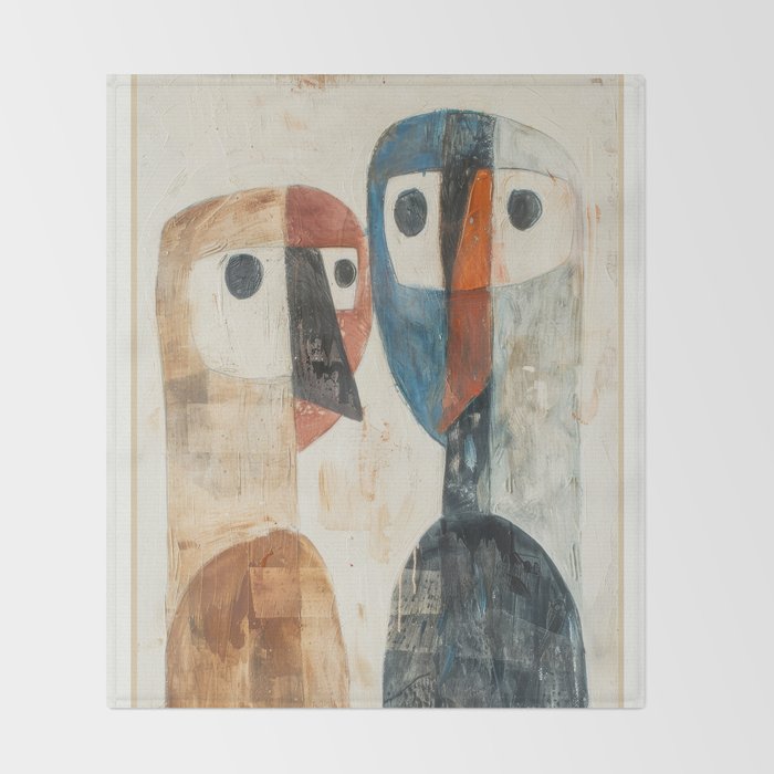 Bird Duality II Throw Blanket Gallery Image 2