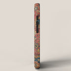 Persian Medallion Rug IV // 16th Century Distressed Red Green Blue Flowery Colorful Ornate Pattern iPhone Case Gallery Image 2