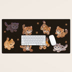 The year of big cat cubs - dark Desk Mat Gallery Image 1