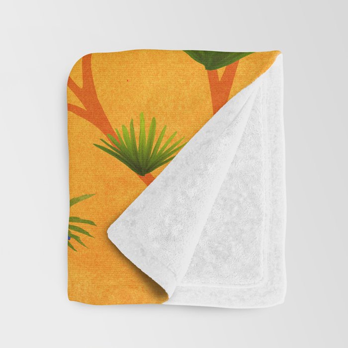 Colorful Tropical Garden Landscape Throw Blanket Gallery Image 3