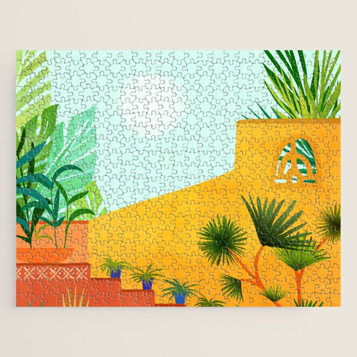 Colorful Tropical Garden Landscape Jigsaw Puzzle Gallery Image 1