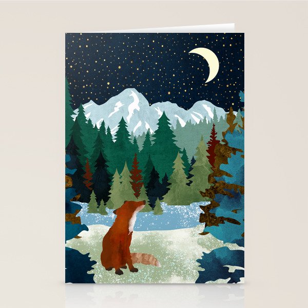 Winter Fox Vista Stationery Card Gallery Image 2